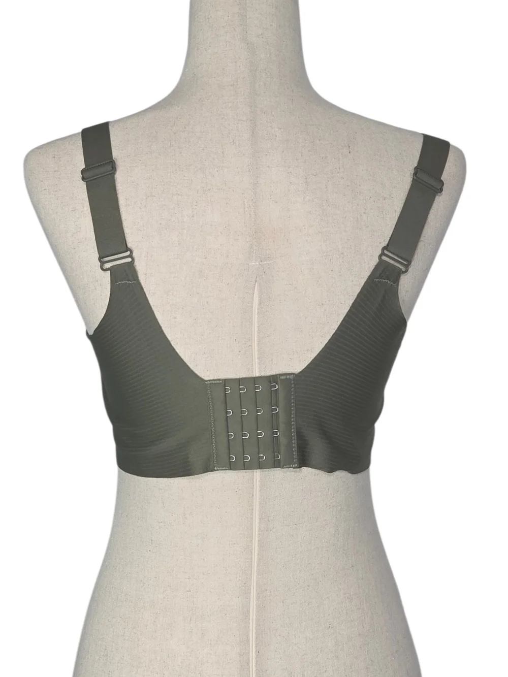 Olive Green Padded Bra Large Adjustable Straps Full Coverage Support NWOT